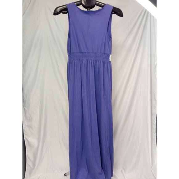 Currants Women's Purple White Floral Sleeveless Maxi Dress Size Small - Picture 4 of 6